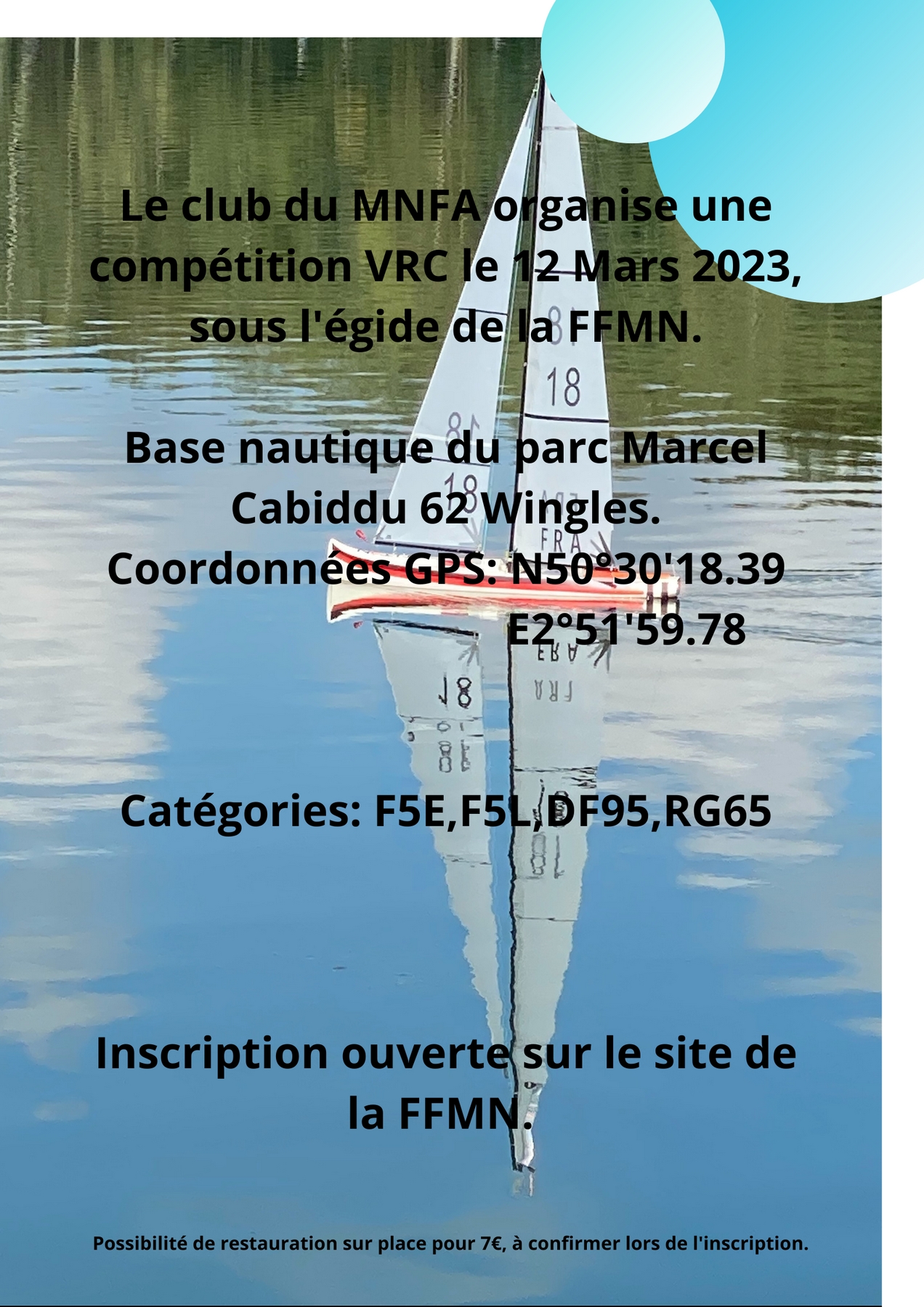 Affiche régate 12 Mars 2023